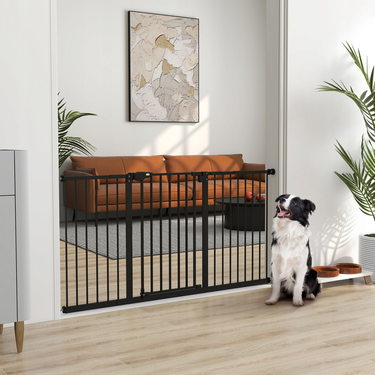 Animal Barrier Dog Safety Gate Protective 136,3x76,2cm Brand PawHut