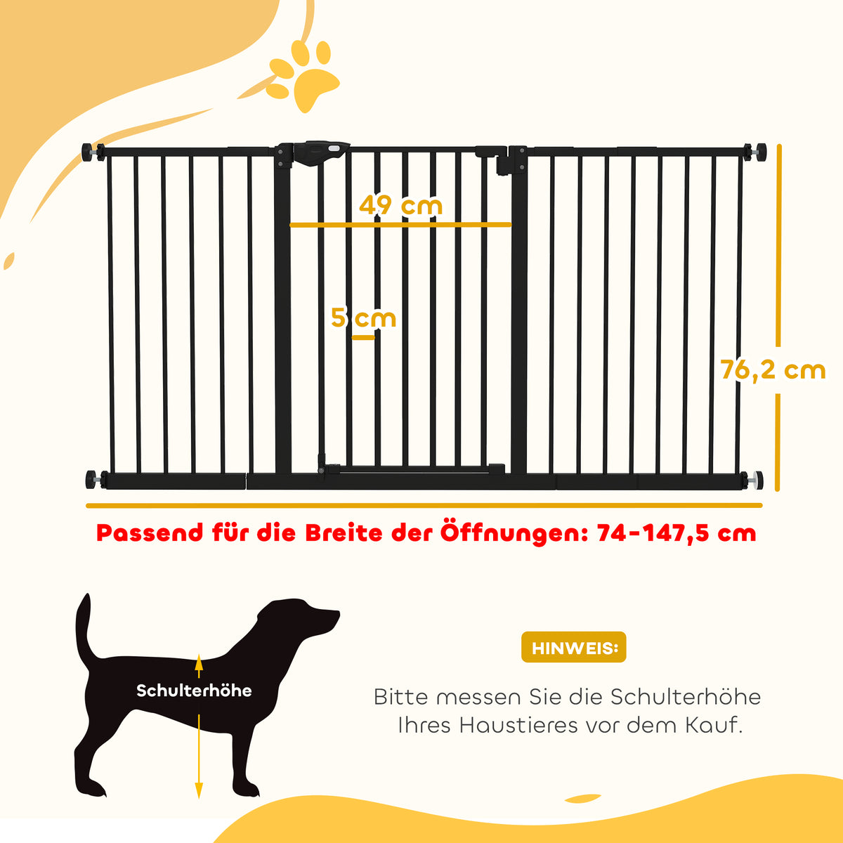 Animal Barrier Dog Safety Gate Protective 136,3x76,2cm Packaging status original