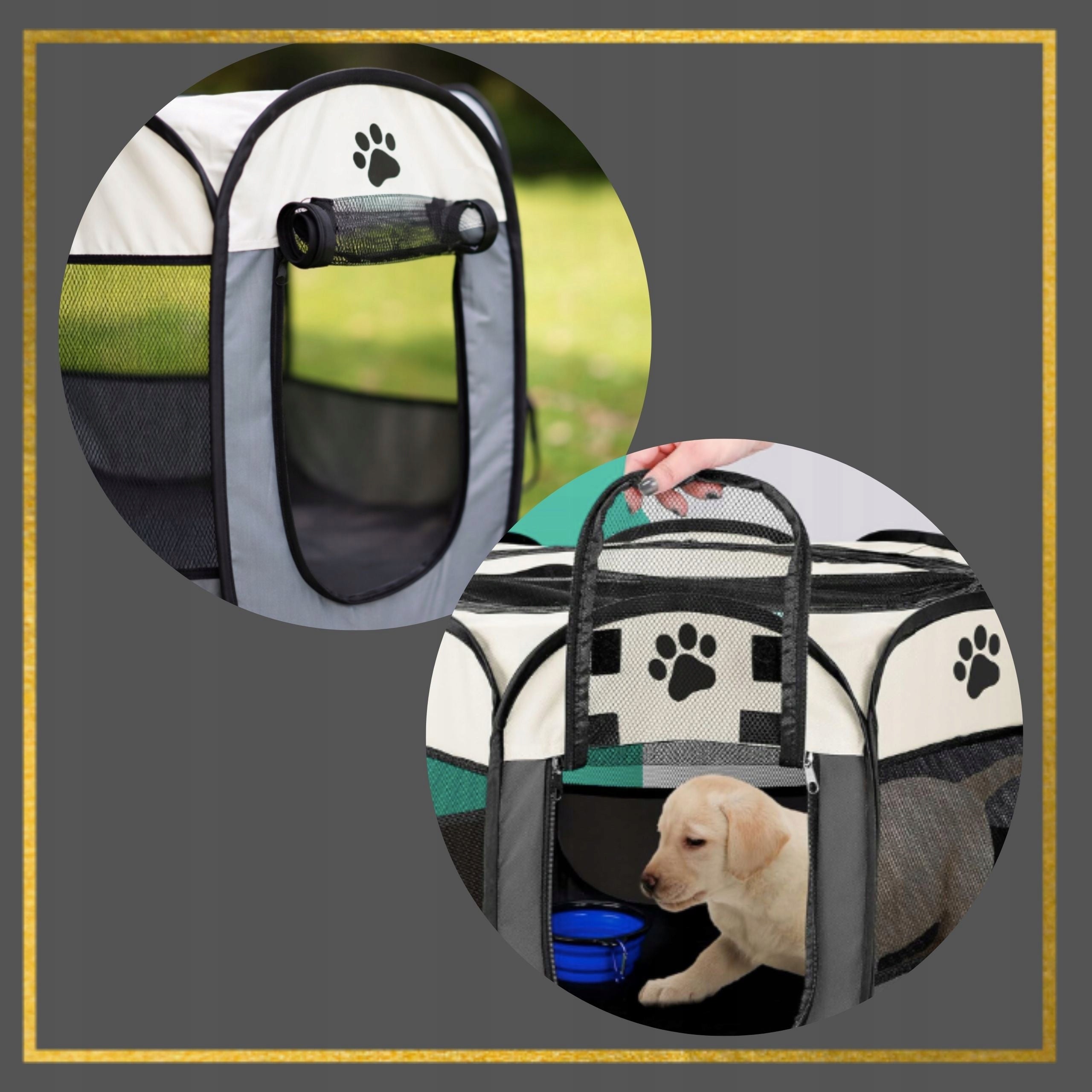 Animal Dog Cage Playpen Bed Waterproof 74x74x43 S Packaging status original