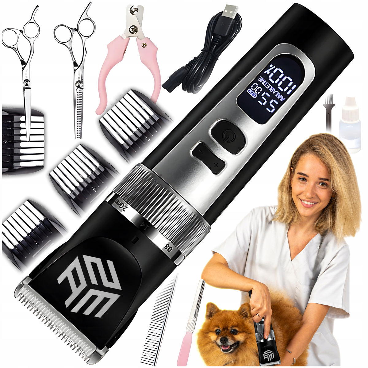 Animal Dog Hair Clipper ZAM Wireless Quiet Set
