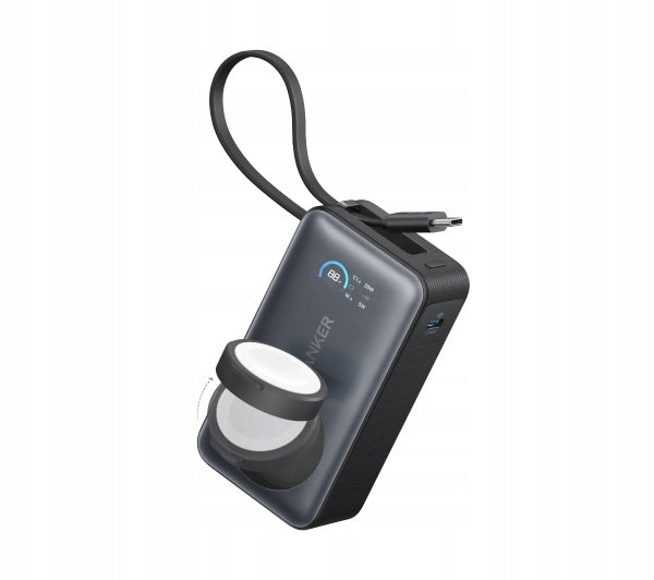 Anker MagGo 10,000mAh 35W Power Bank for Apple Watch, USB-C, Black