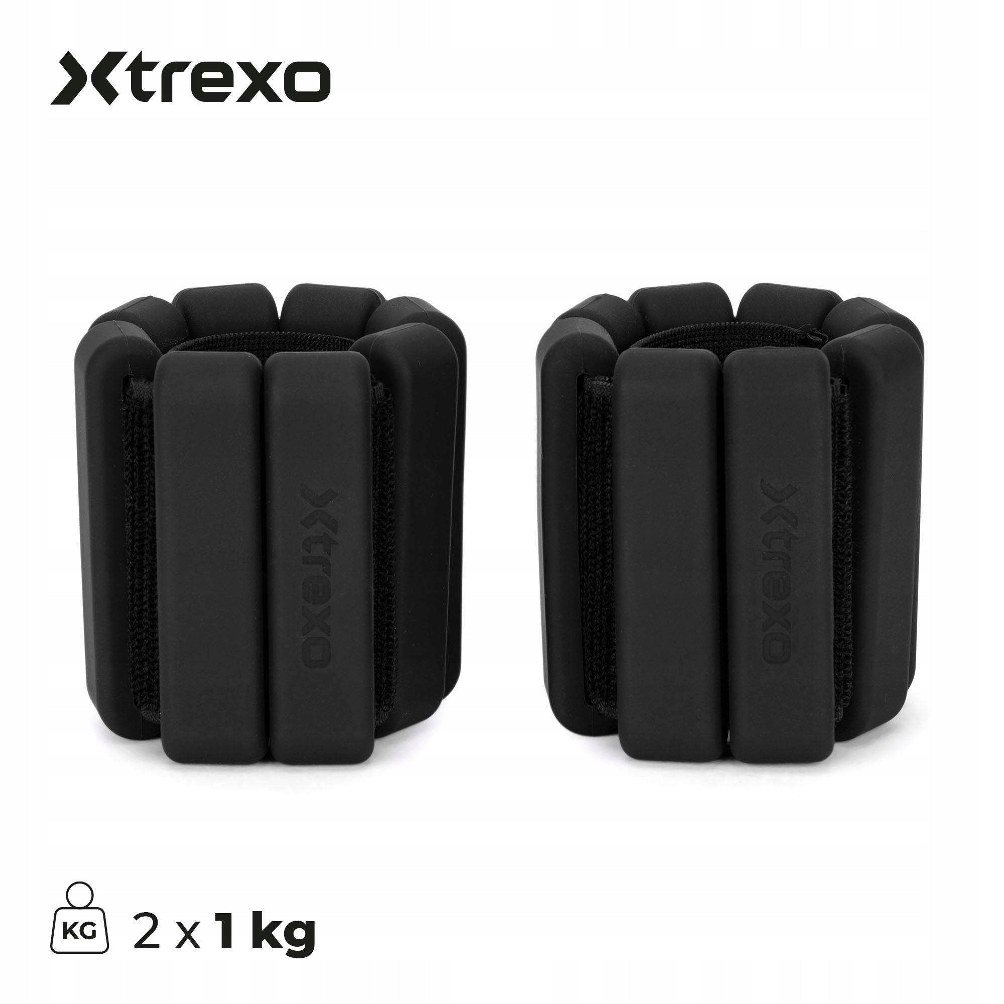 Ankle and wrist weights XTREXO SCULPT 2 x 1 kg black FOR TRAINING Manufacturer code TXO-B6Z009-BK