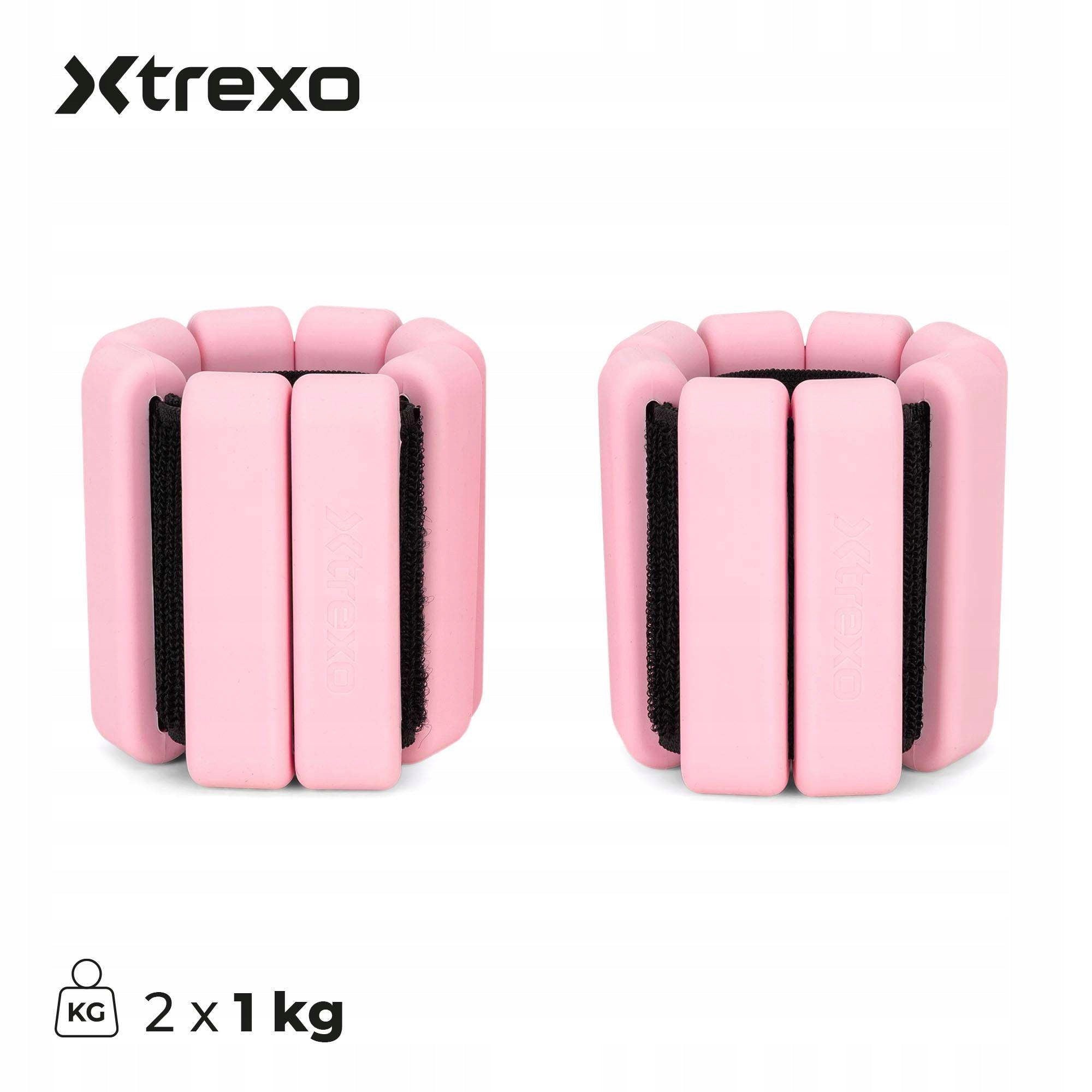 Ankle and wrist weights XTREXO SCULPT 2 x 1 kg pink FITNESS Packaging status original