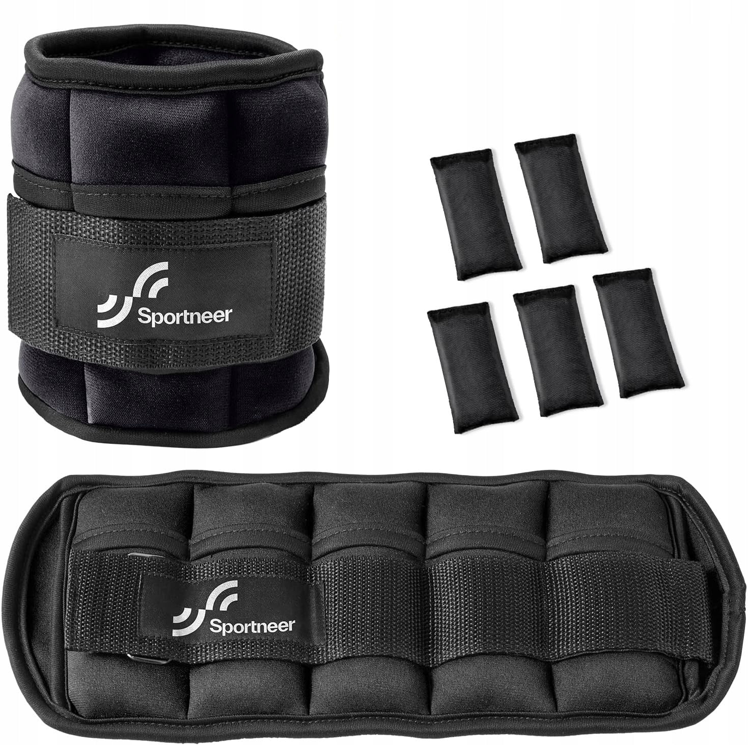 Ankle weights, adjustable wrists 2pcs 2x1.6 kg (total 3,2 kg)