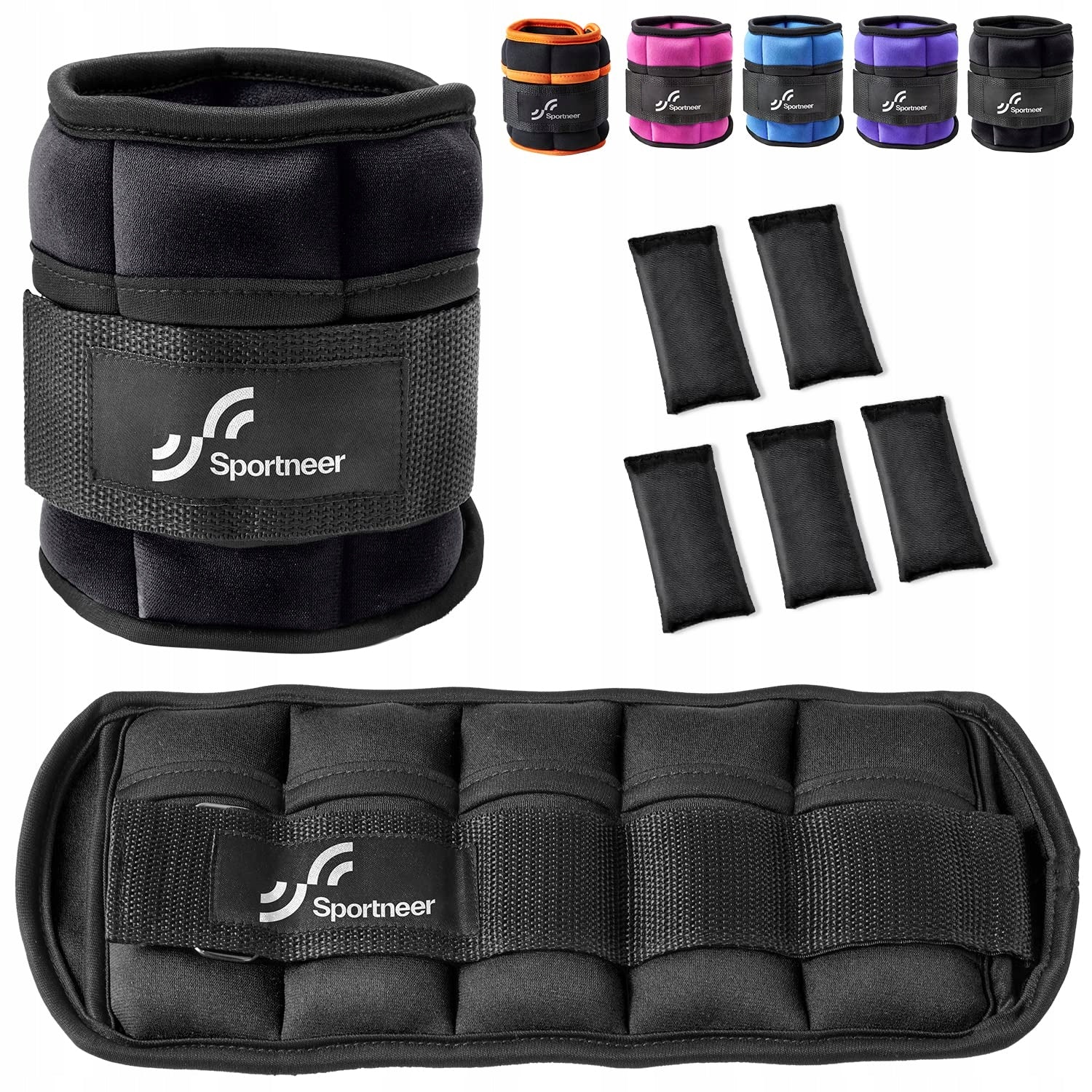 Ankle weights, wrists Sportneer 2 pcs max 4.5kg black Manufacturer code 5907178402153