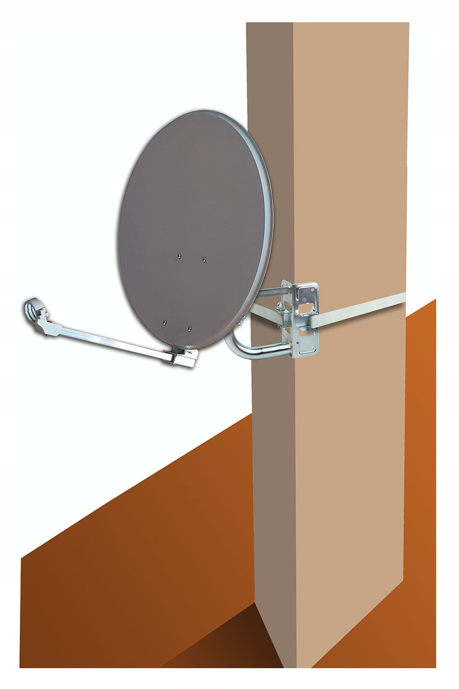 Antenna holder E863M non-invasive chimney clamp with band 5m Manufacturer code E863M