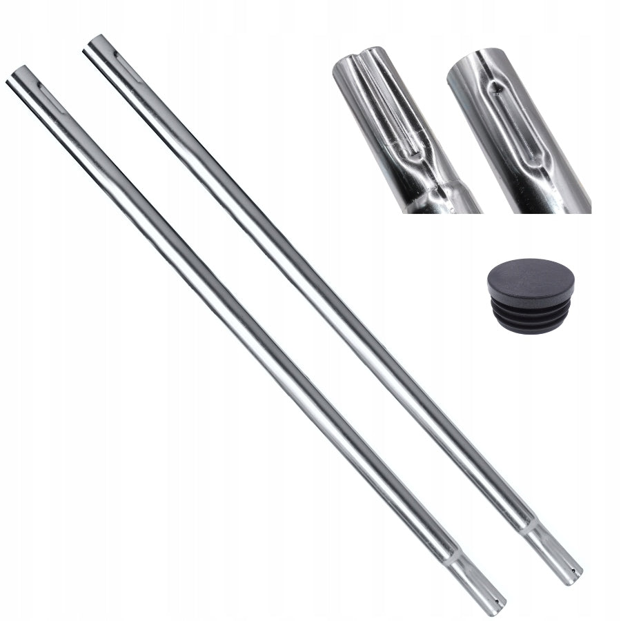 Antenna mast 2m folding 2 x 1m galvanized steel 200cm cap Luxon