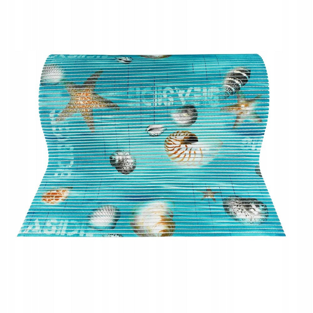 Anti-Slip Floor Rug Mat For Bathroom Wide 65cm Shell Pattern