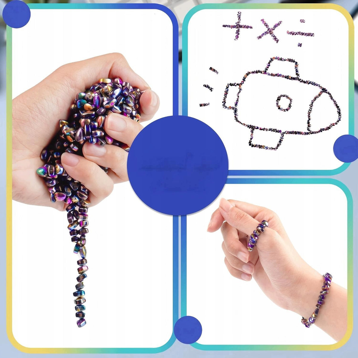 Anti-Stress Magnetic Pebbles With Metal Desk Can Toy Packaging status original
