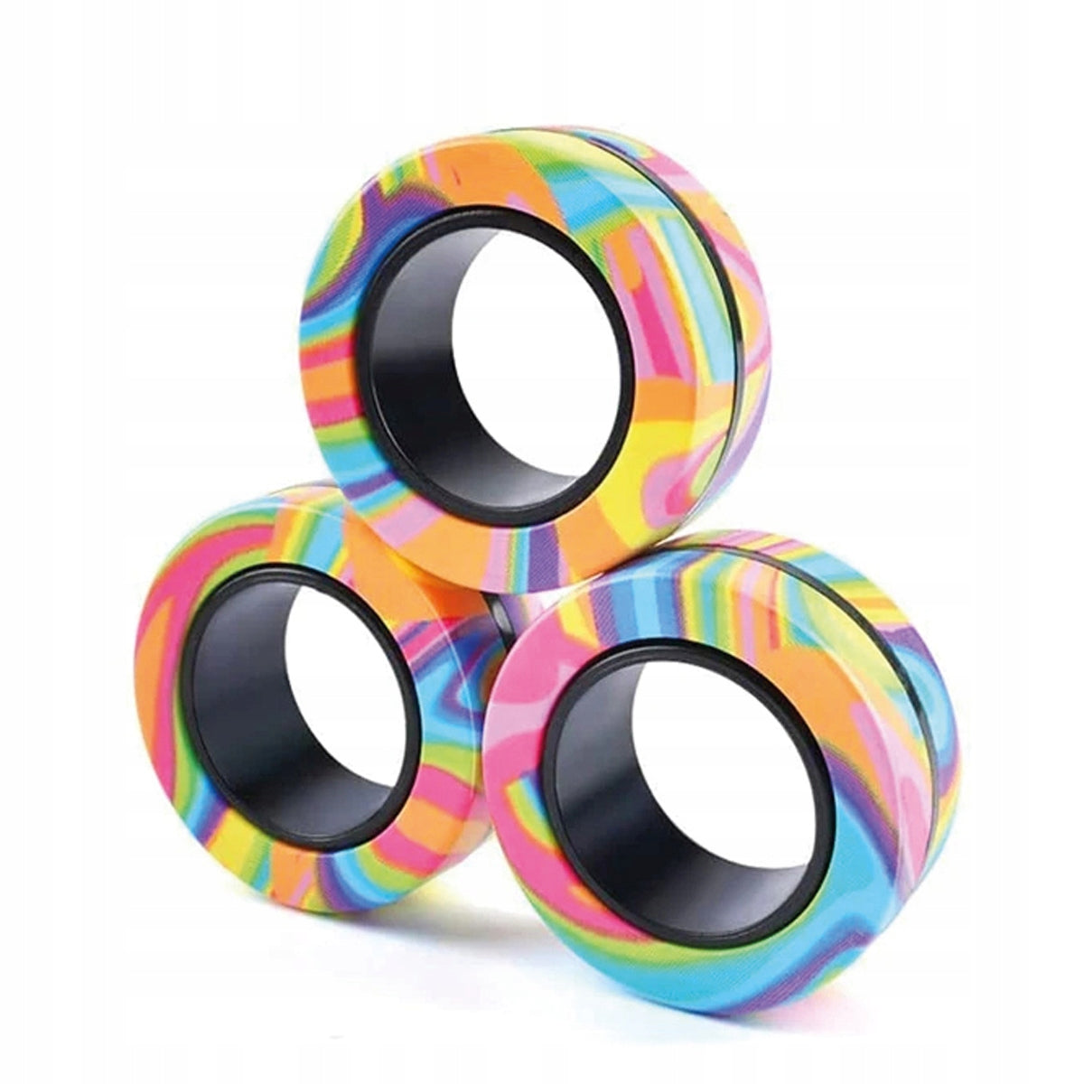 Anti-Stress Ring Magnetic Rotary Ring: 3 Pieces Spin Packaging status original