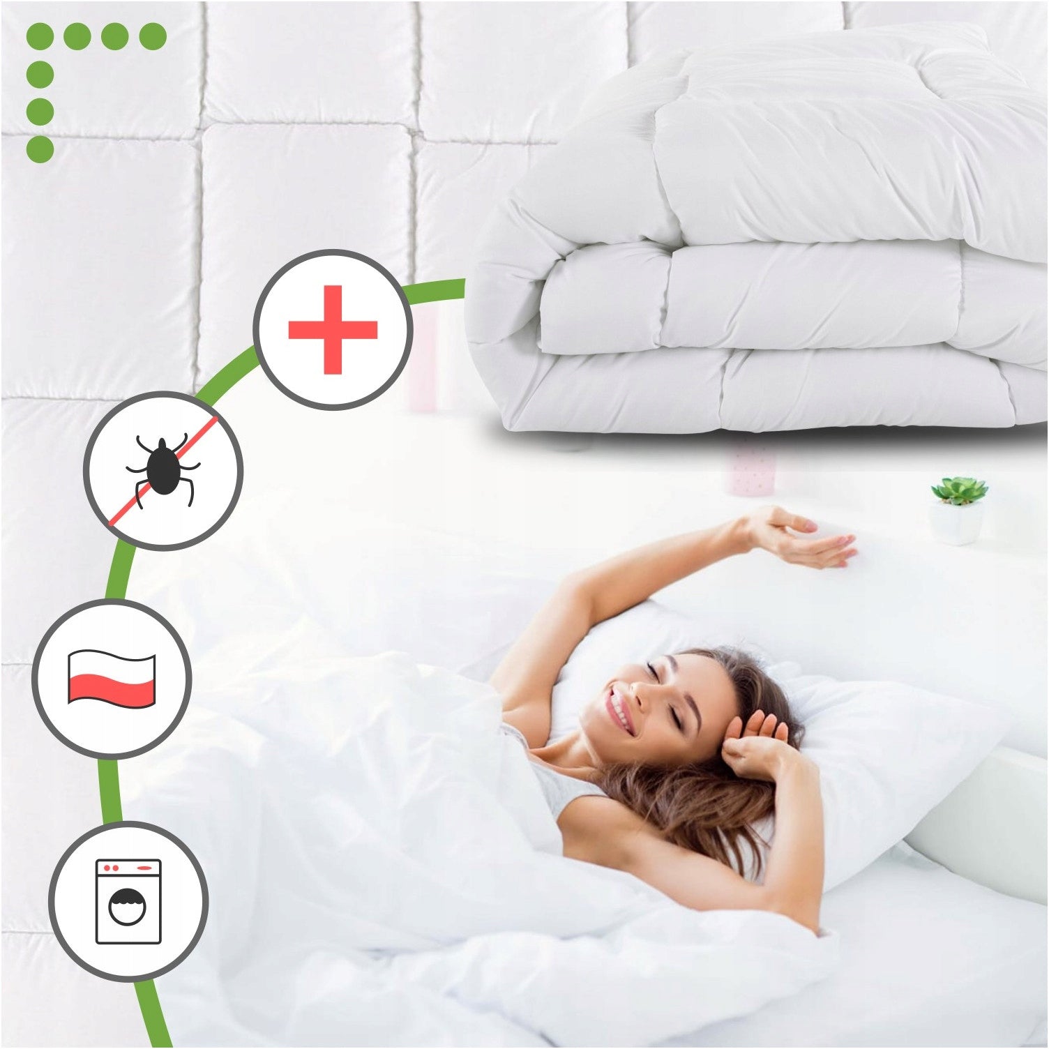 Anti-allergic quilt 160x200 Novelis MEDICAL quilted HOTEL year-round Packaging status original