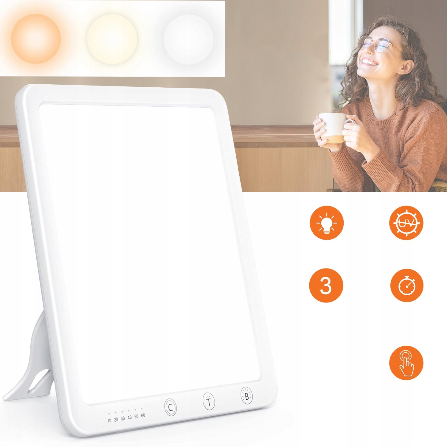 Anti-depressant lamp 10000lux Daylight anti-depressant white lamp
