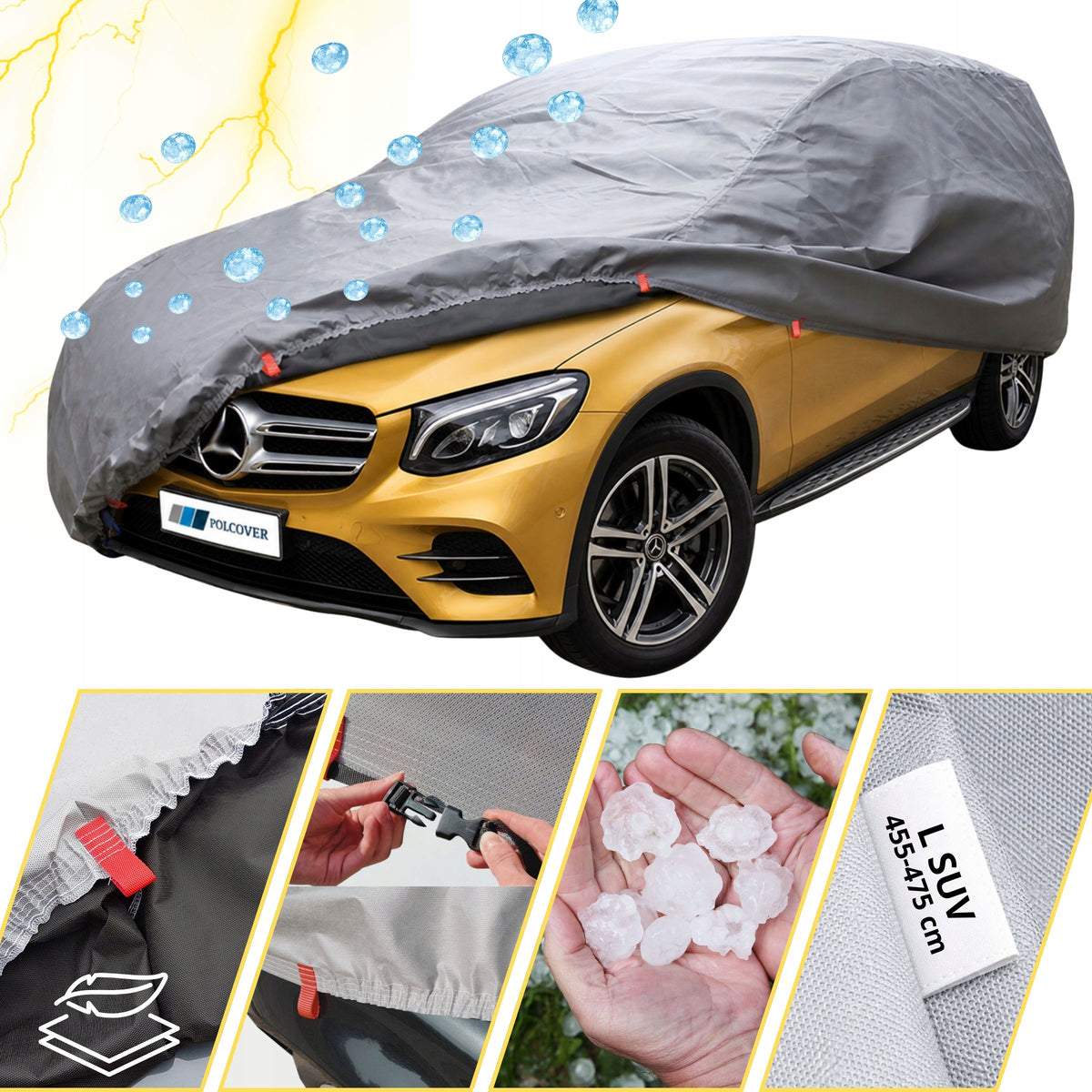 Anti-hail cover anti-hail 11mm r. L SUV 450-475cm POLCOVER