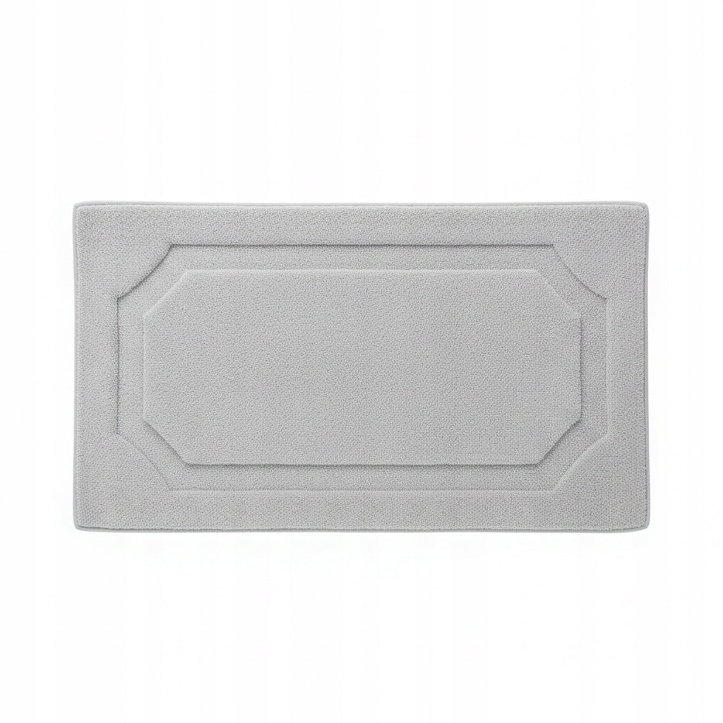 Anti-slip BATHROOM MAT, 61 x 152 cm, soft, white,