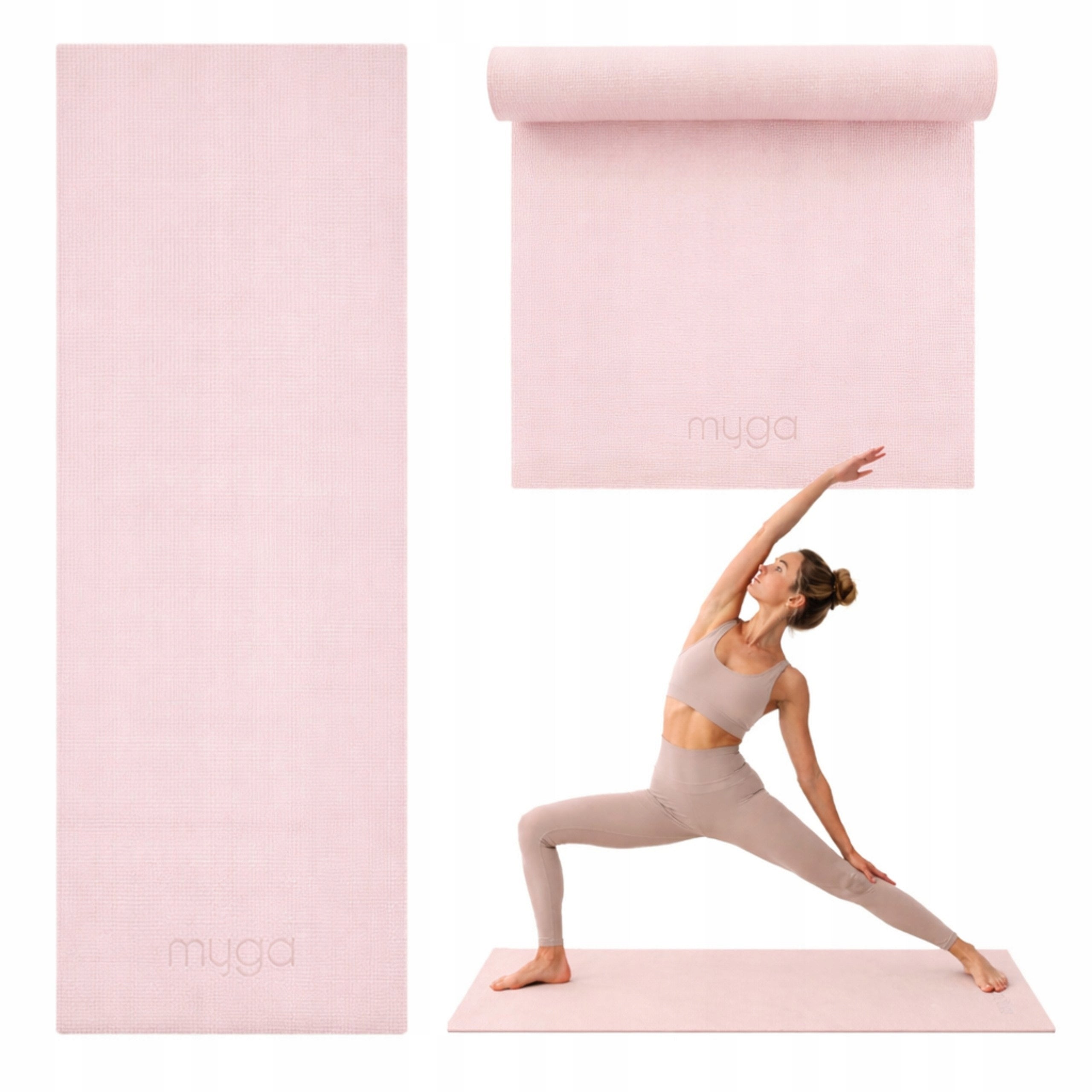 Anti-slip yoga exercise mat myga Entry Level 4mm PVC training