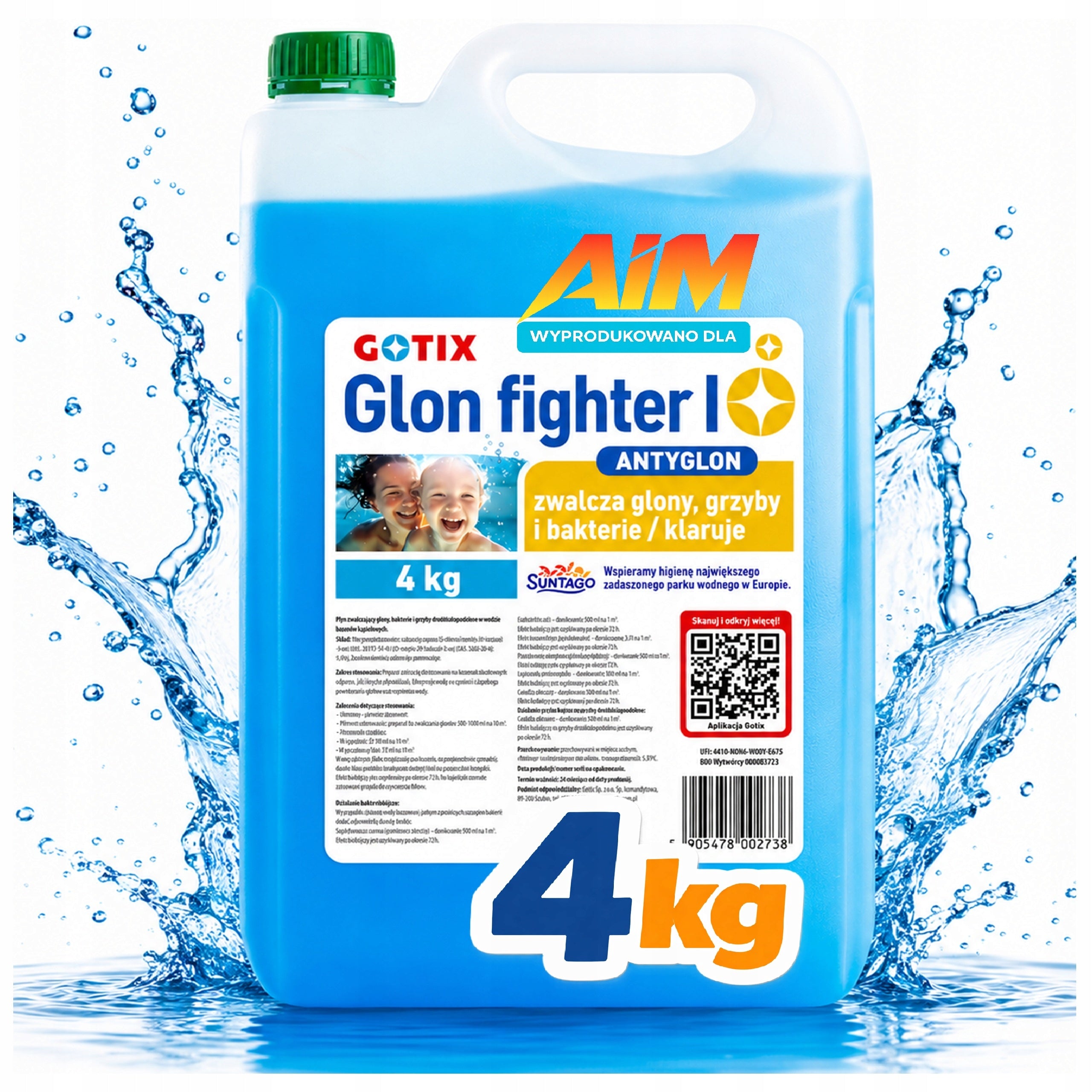 Antialgae Strong Algae Agent in Pool Jacuzzi SPA Chemistry for Algae 4L APP