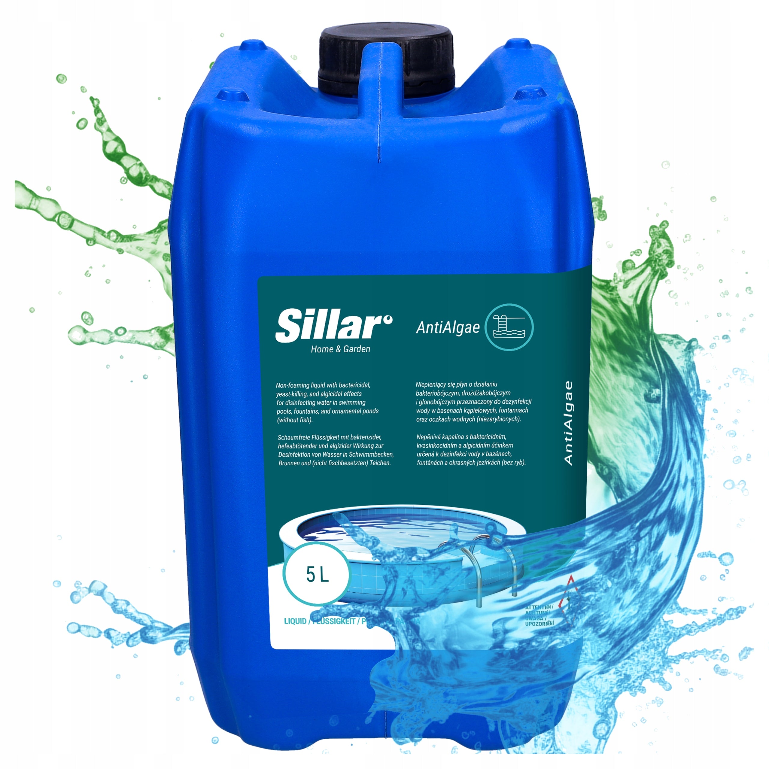 Antialgae strong remedy for algae in the pool jacuzzi spa chemistry for algae 5l Kind anti-algae agent