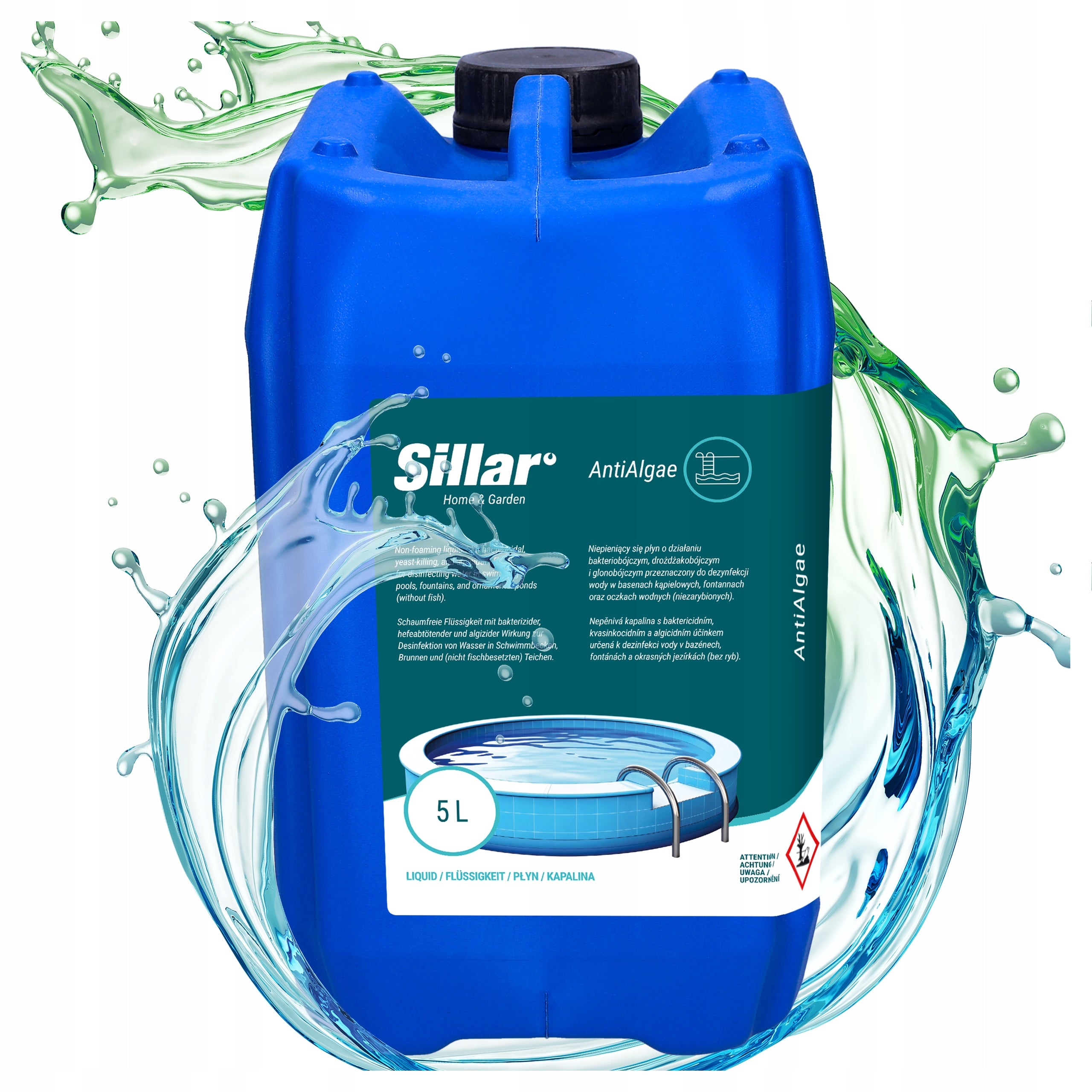 Antialgae strong remedy for algae in the pool jacuzzi spa chemistry for algae 5l