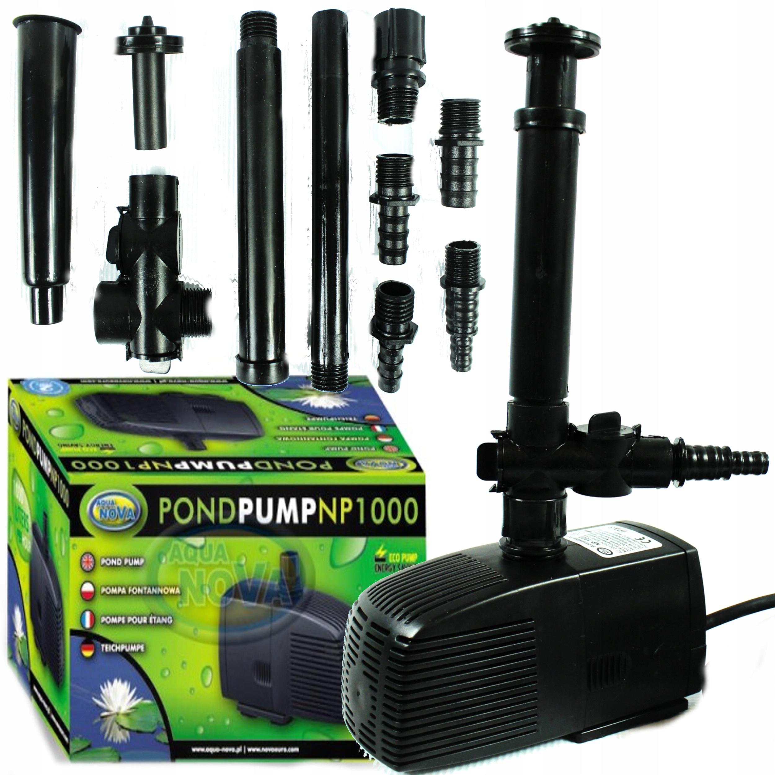 Aqua Nova NP-1000 – fountain pump for pond, 1000 l/h, 16W