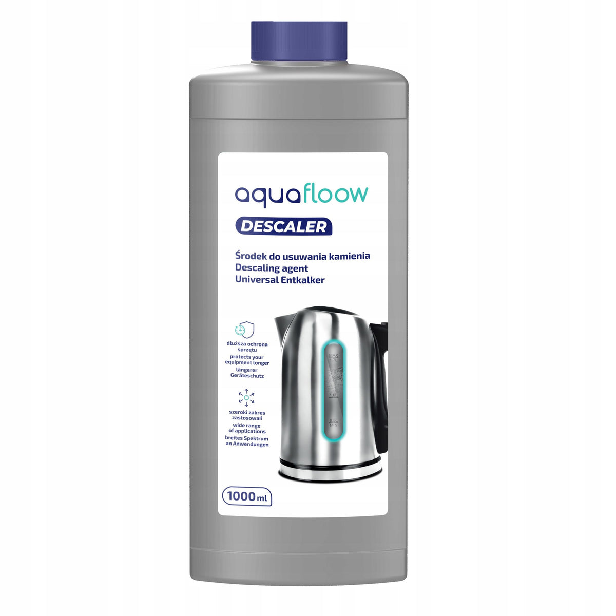AquaFloow Descaler - large universal descaler for espresso machine and household appliances 1l