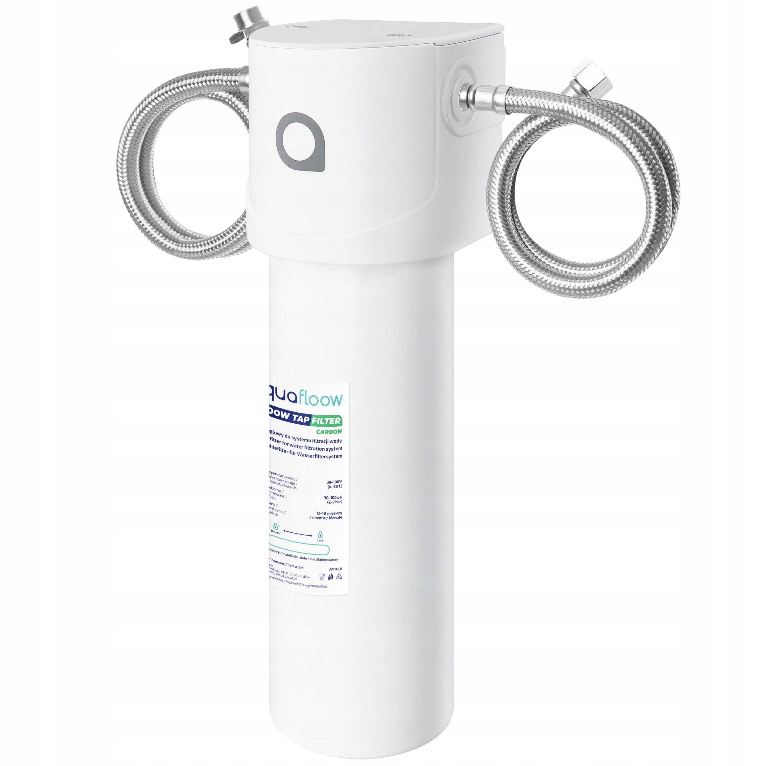 AquaFloow Sink Water Filter for Kitchen + Undersink Filter System Kind under-sink