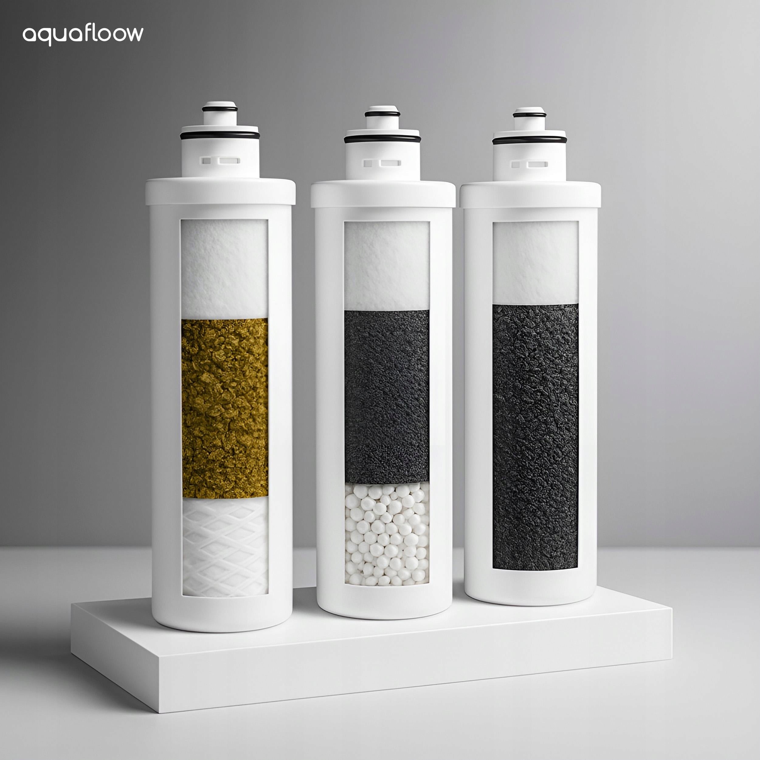 AquaFloow triple under-sink filter system for sink + tap Kind under-sink