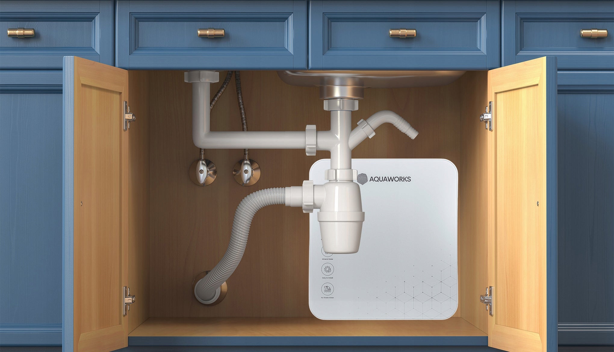 AquaWorks Complete Water Filter with 3-Way Battery, 5-Stage System Product weight with unit packaging 6.3 kg