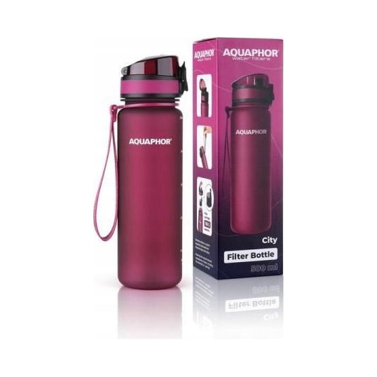 Aquaphor City burgundy filter bottle 500 ml
