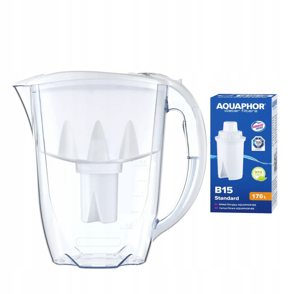Aquaphor Ideal 2,8L White filter jug with B15 cartridge