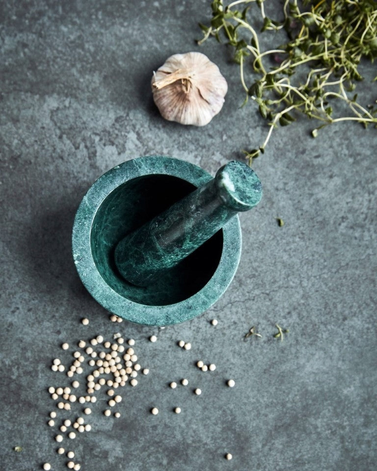 Arb mortar with pestle, marble, House Doctor Brand House Doctor