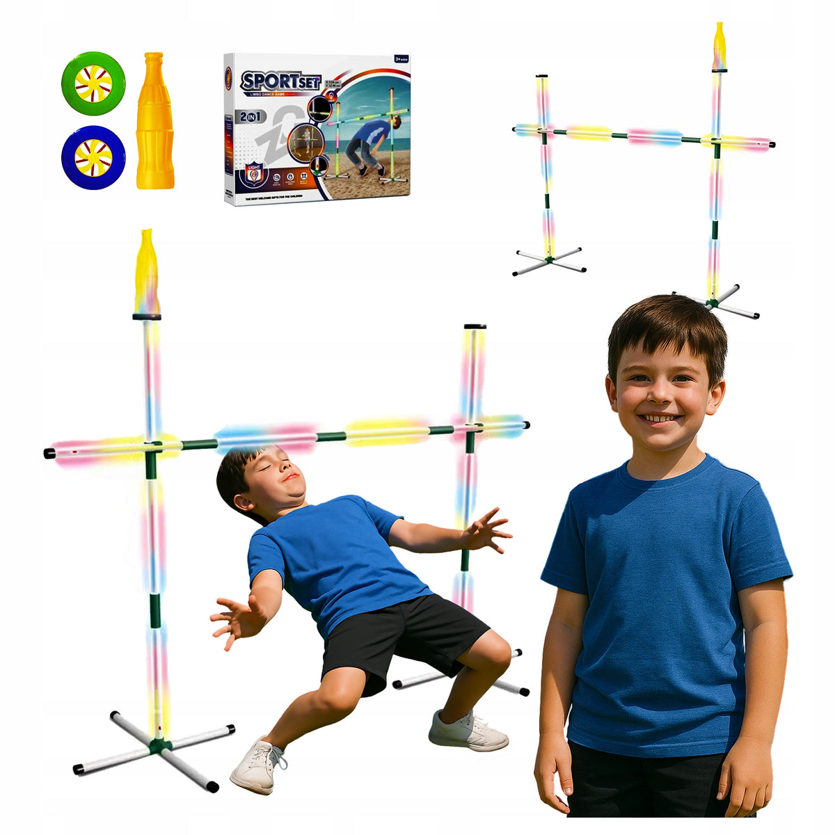 Arcade Game With Light Effects 2 Discs and Bottle + Stand 146
