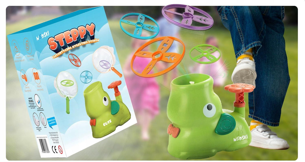 Arcade game disc launcher green 3+ CATCH FRISBEE gift Manufacturer code ZAB25STEPEL_GR