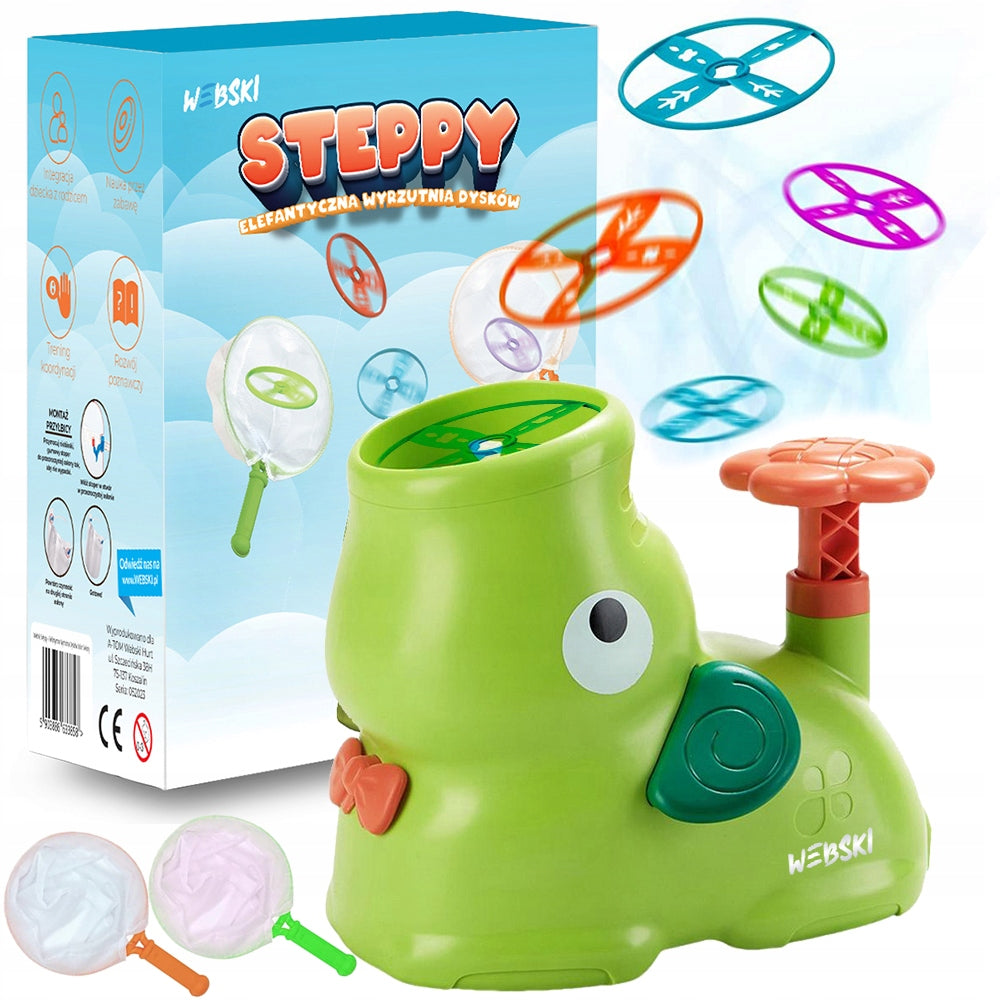 Arcade game disc launcher green 3+ CATCH FRISBEE gift
