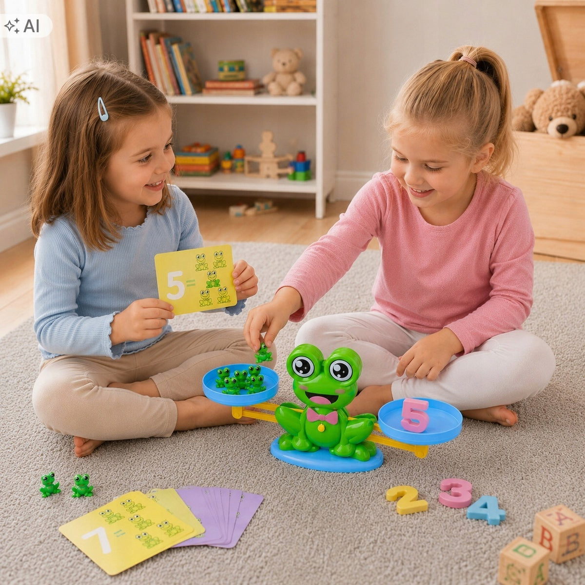Arcade game learning colors counting addition balancing frog weight Manufacturer code Waga szalkowa nauka liczenia
