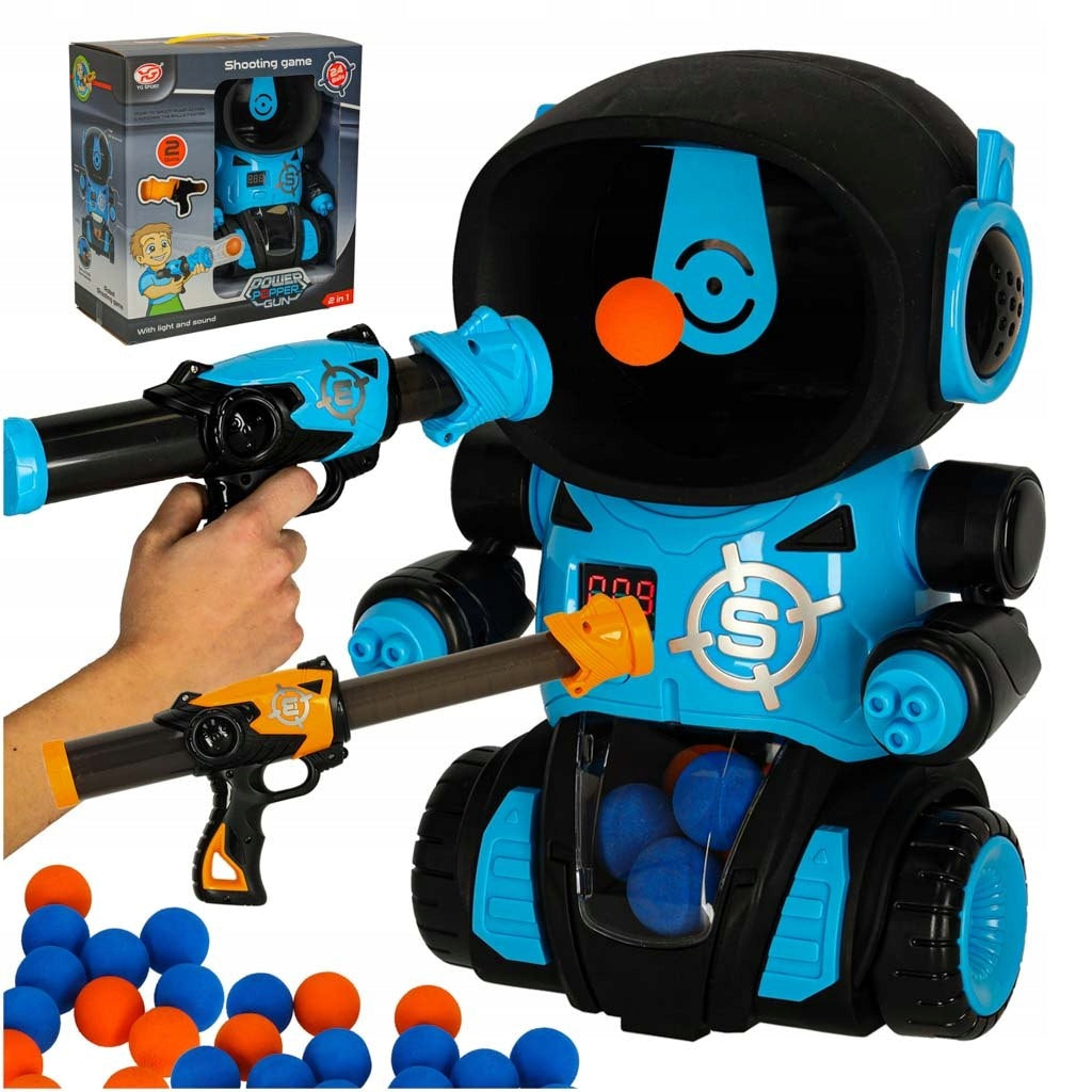 Arcade game robot shooting target game 2x gun balls Kik