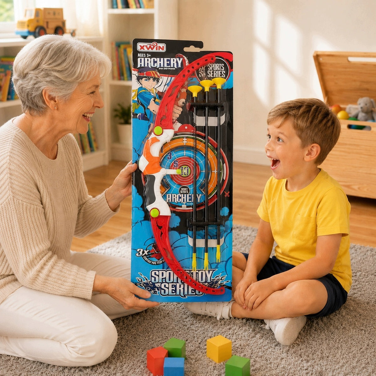 Arch for children with suction cup arrow shield large 60 cm safe 3 4 5 Packaging status original