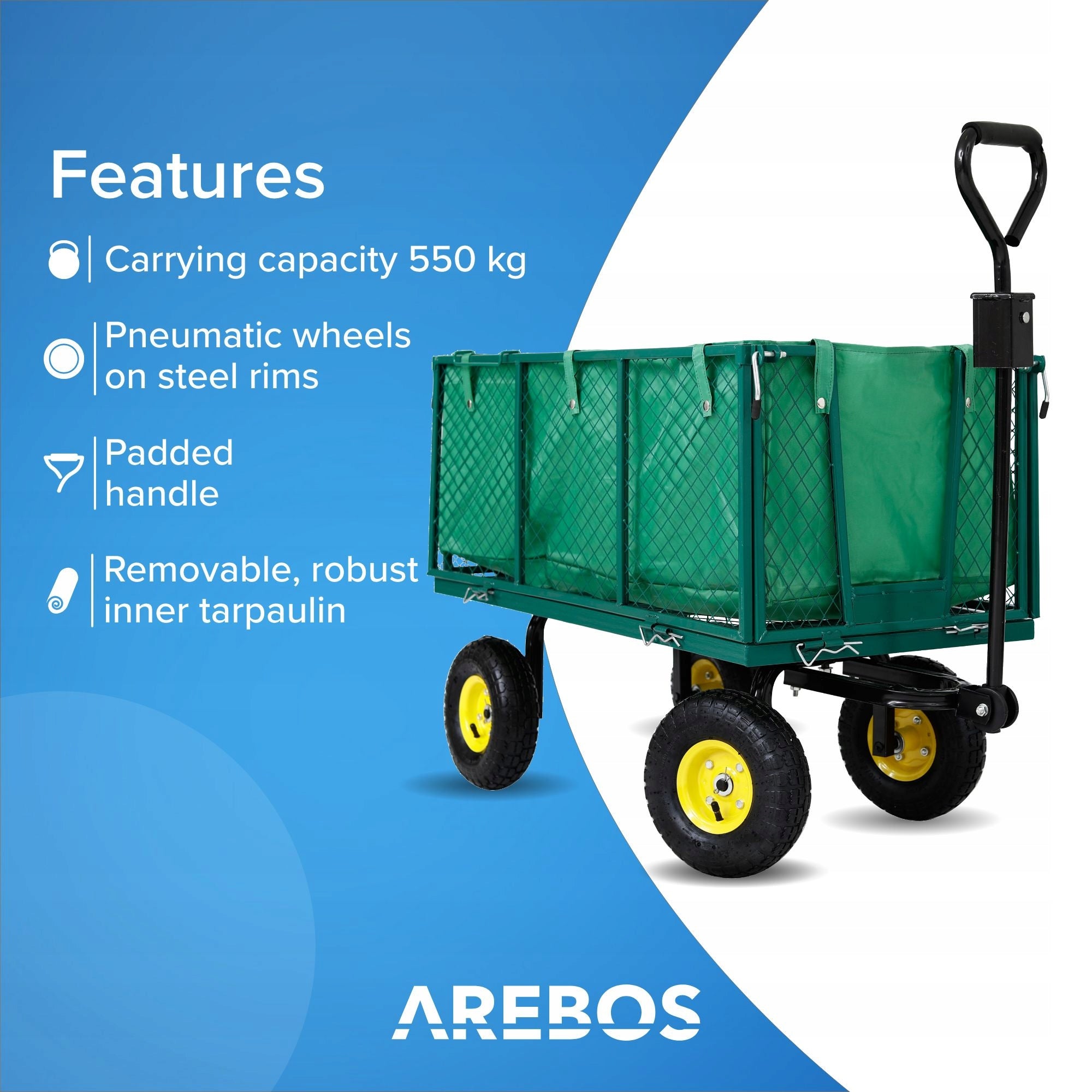 Arebos - Handcart Garden Trolley Manufacturer code 9300000043293749