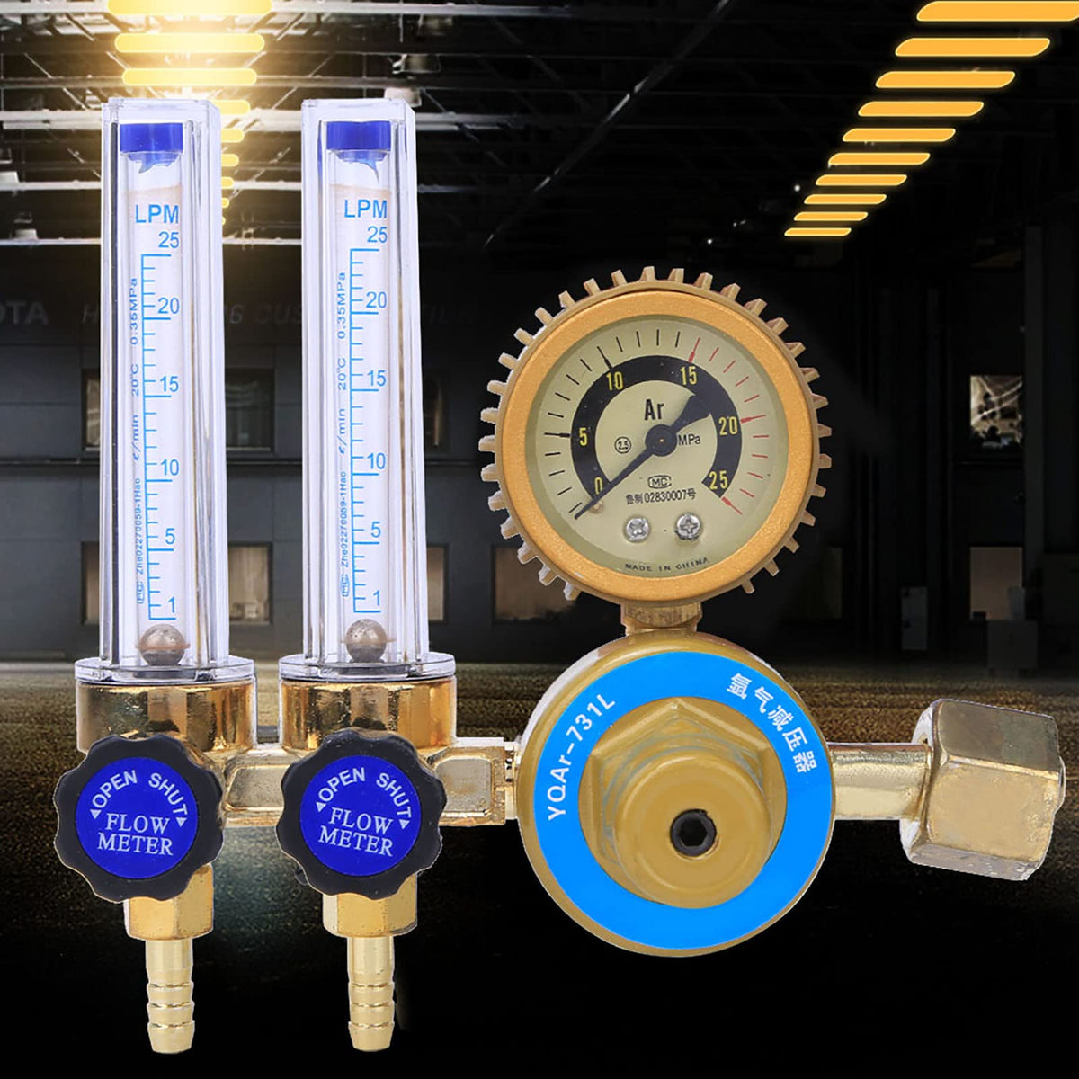 Argon CO2 regulator for TIG MIG welding machine, 0.25mpa pressure gauge