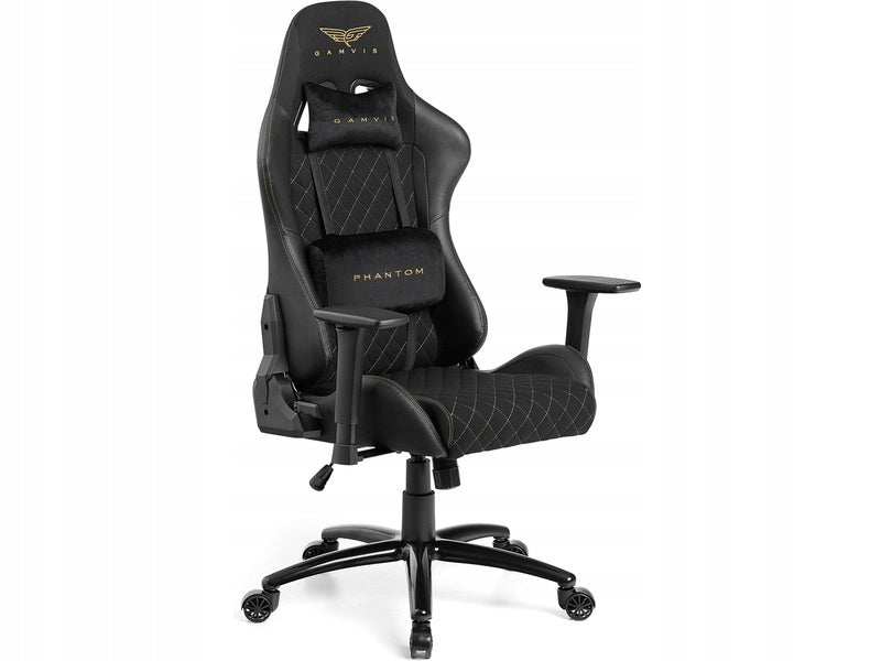 Armchair GAMVIS Phantom Large Black (gold elements)