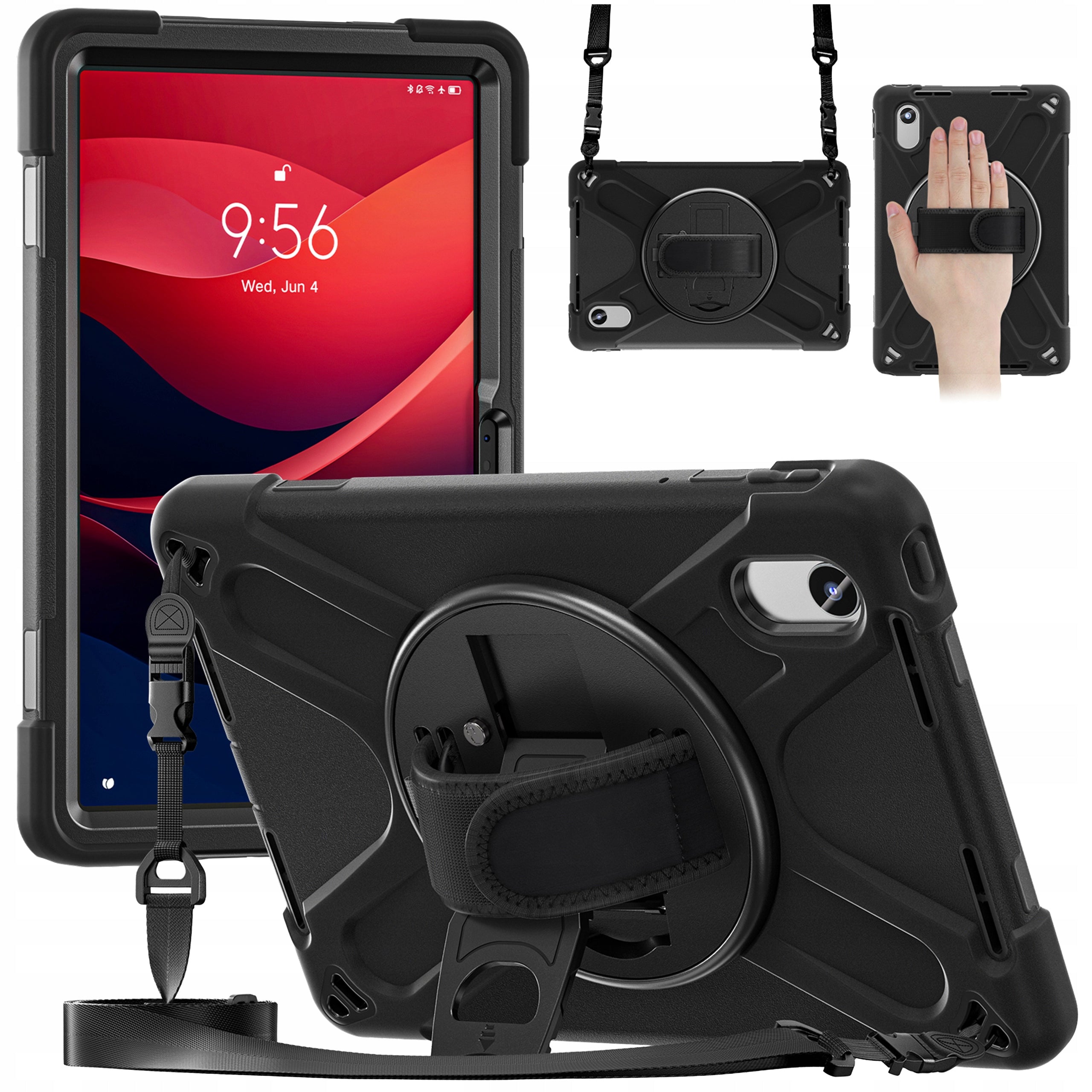 Armor Strap Case with Strap for Lenovo Tab M11 10.95 TB330FU TB330XU TB331FC