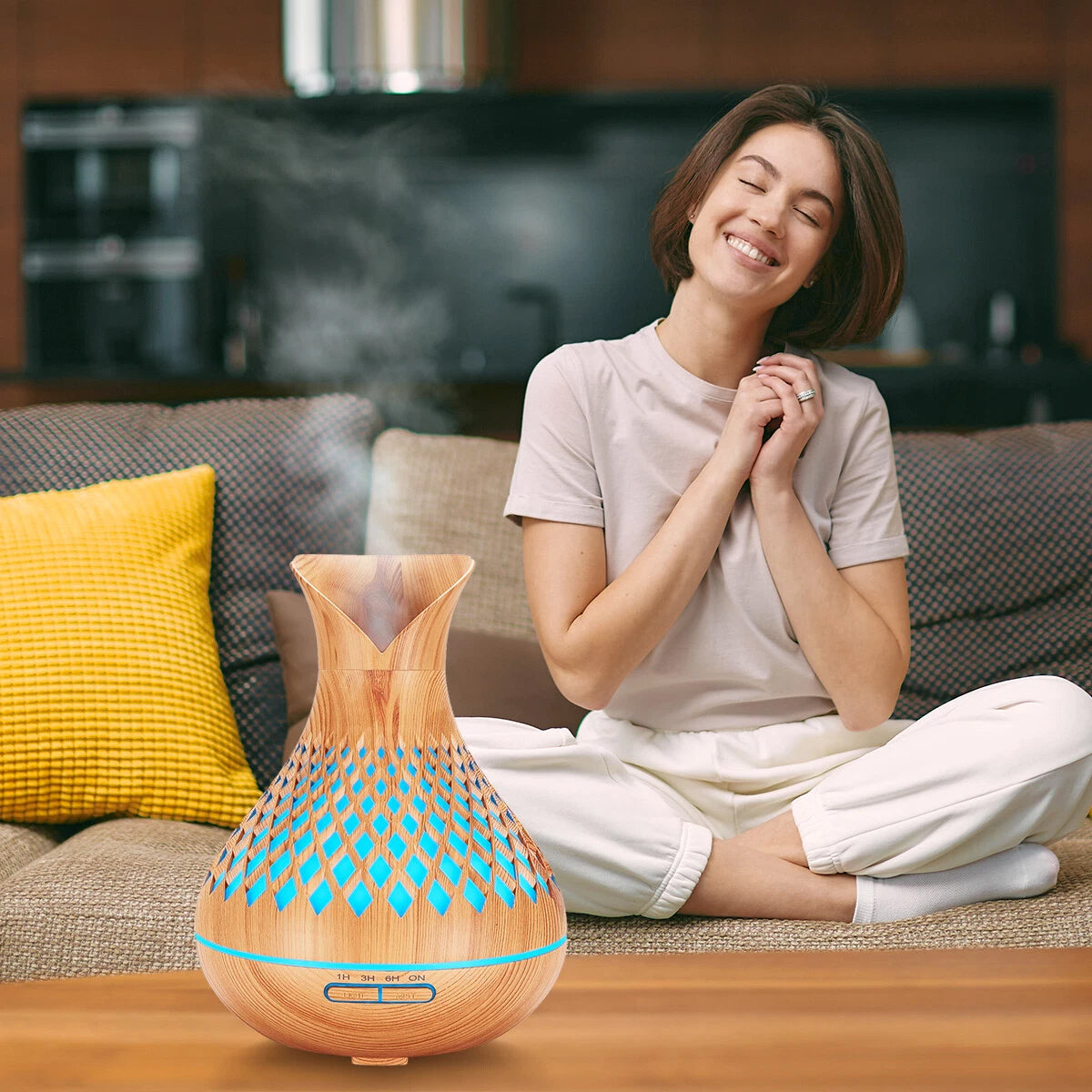 Aroma diffuser humidifier 500ml timer LED ultrasonic oils Packaging status original