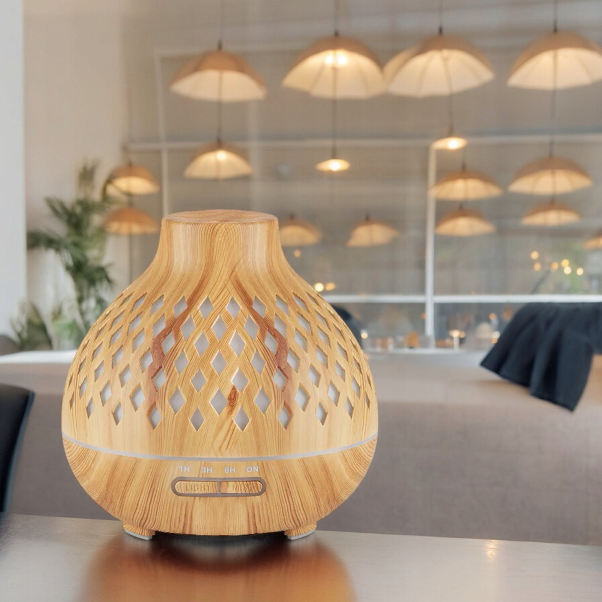 Aroma diffuser humidifier light wood 400 ml + timer Medical device no