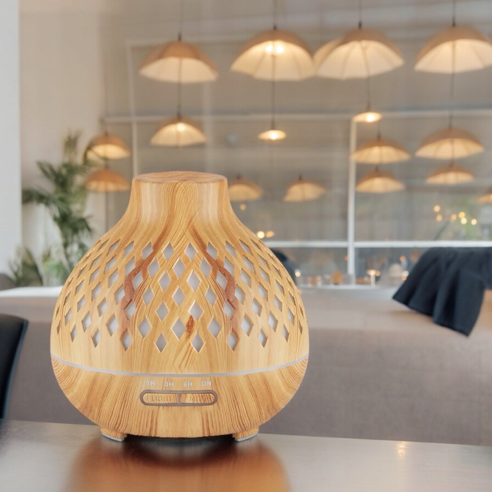 Aroma diffuser humidifier light wood 400 ml + timer Medical device no