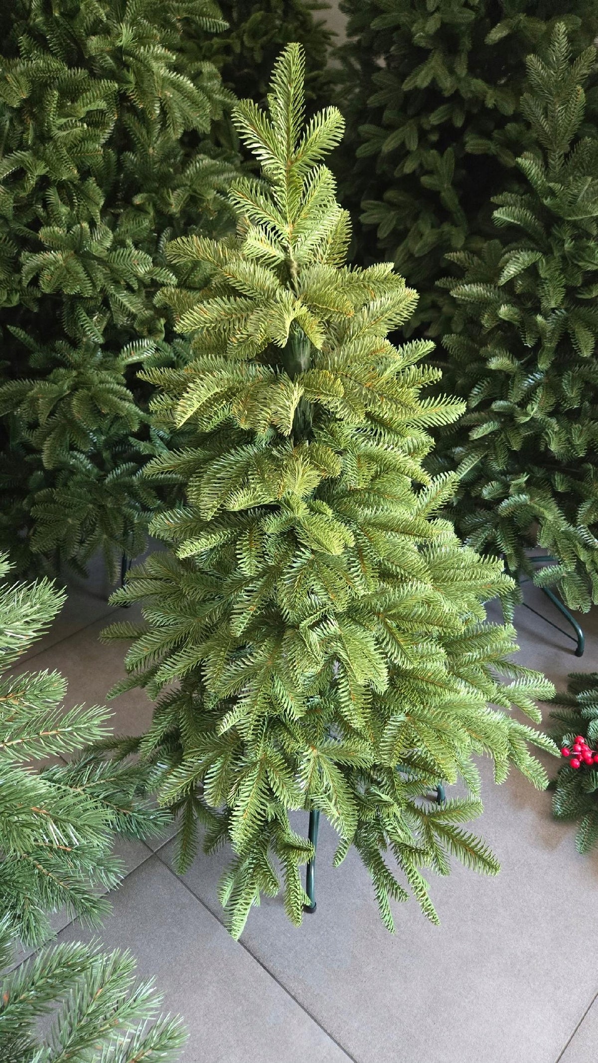 Artificial Christmas Tree 100% PE Olive Glow 2D 100cm small fir like living silicone Packaging status original