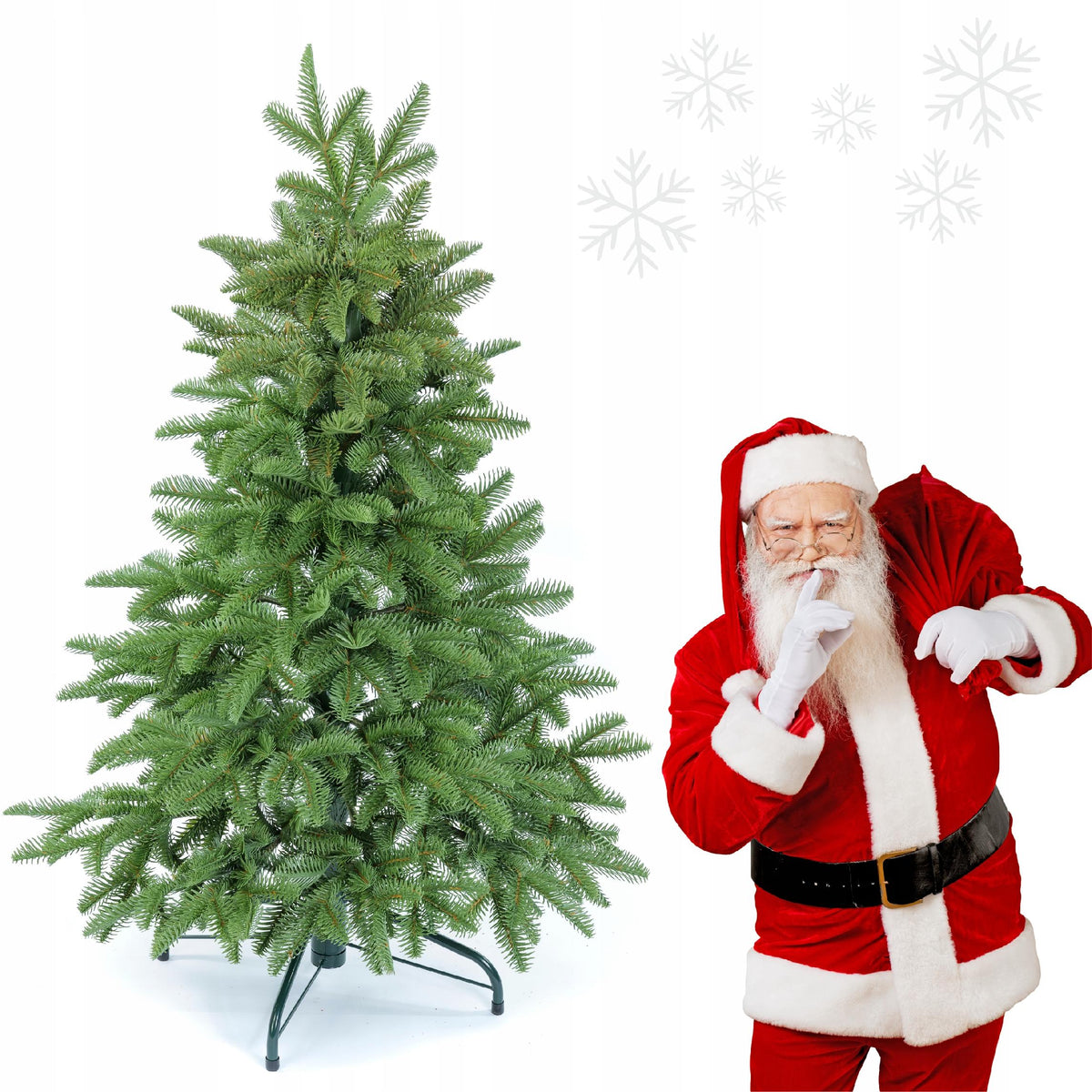 Artificial Christmas Tree 100% PE Olive Glow 2D 100cm small fir like living silicone