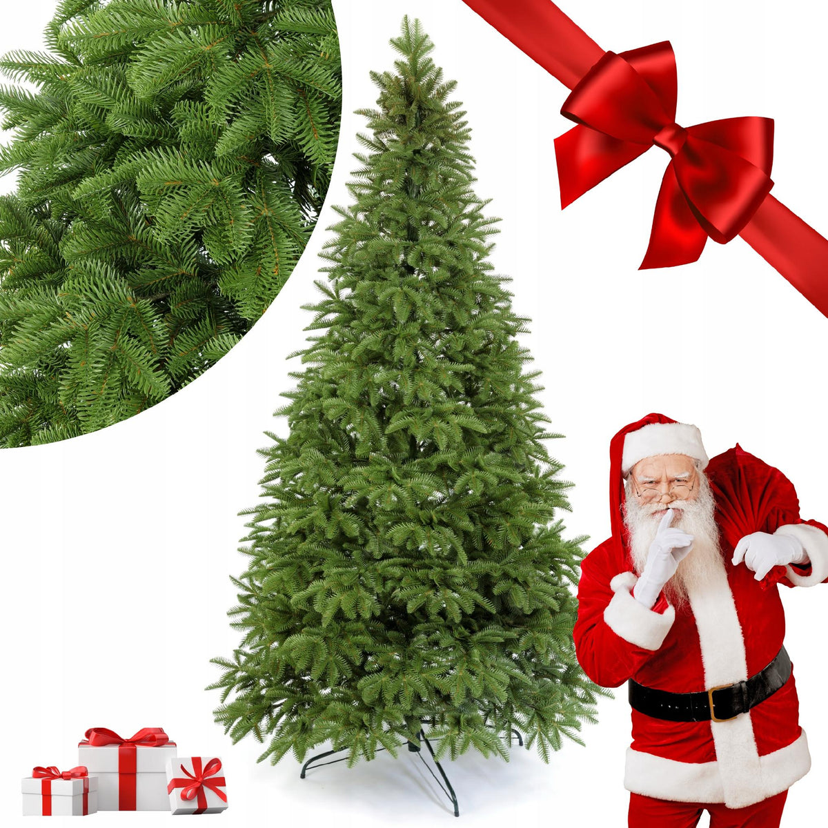 Artificial Christmas Tree 100% PE Olive Glow 2D 250cm large bright green as alive