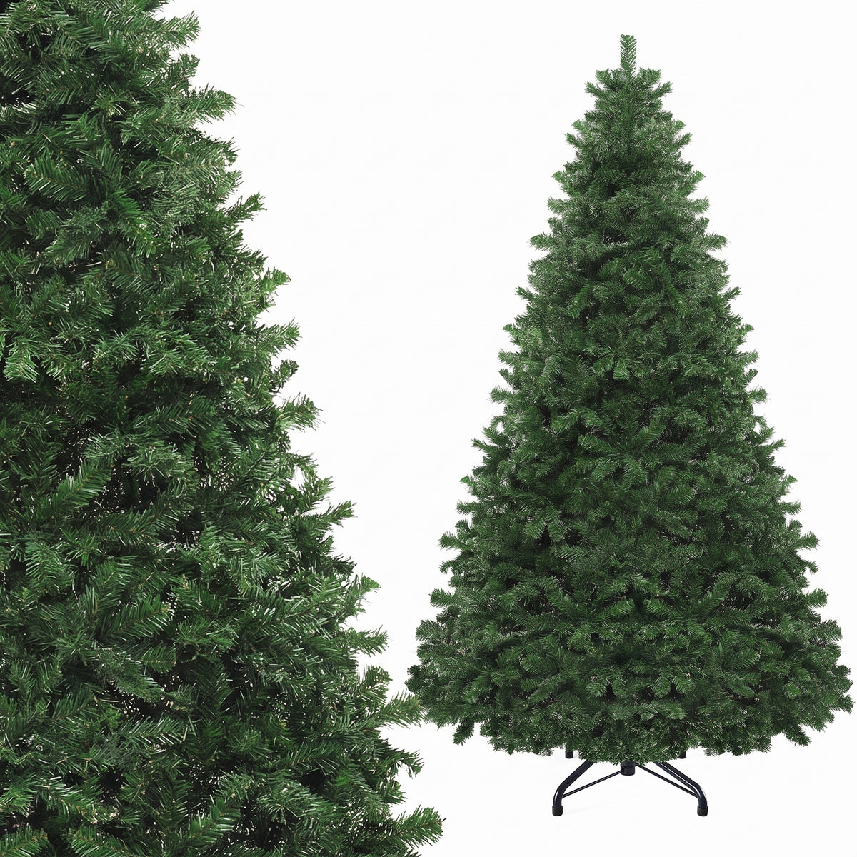 Artificial Christmas Tree 183cm like real Green Pine dense Metal Stand