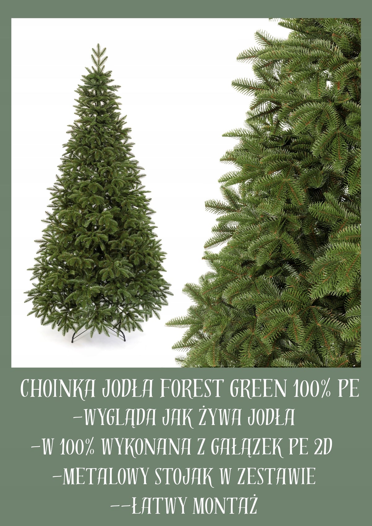 Artificial Christmas Tree Fir NOBILES FOREST Green 2D 100% PE 180 cm silicone Packaging status original