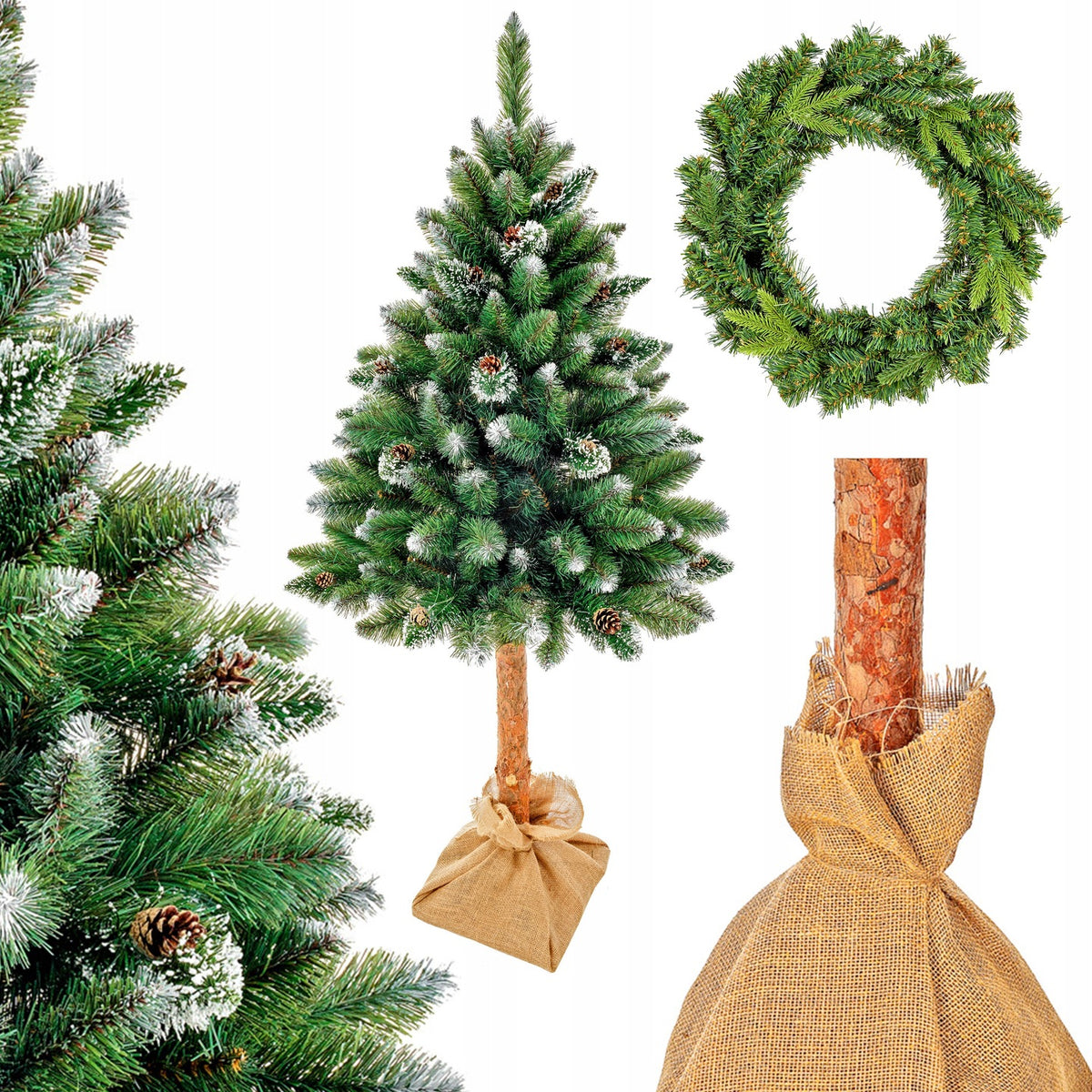 Artificial Christmas Tree On The Trunk Diamond Montana 180cm