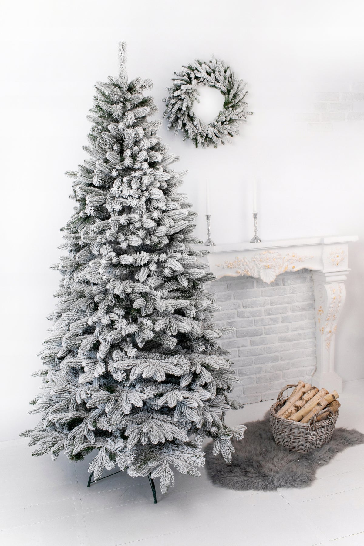 Artificial Christmas Tree Snow-covered PE+PVC Spruce Global 1.80 m Packaging status original